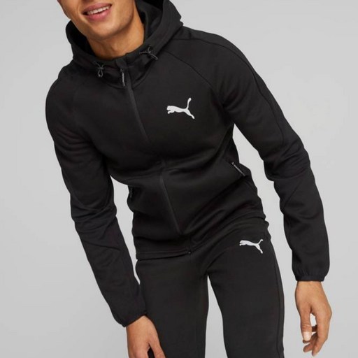 푸마 남성용 EVOSTRIPE 풀집업 후디 DK_EVOSTRIPE FULL-ZIP HOODIE DK_블랙_67562601