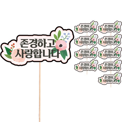 비비드레인 메시지픽 케이크 토퍼 어버이날