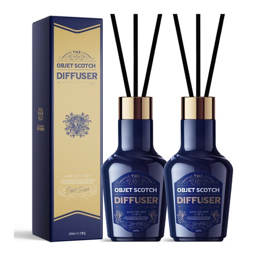 살림백서 오브제 스카치 디퓨저 200ml x 2p + 리드스틱 10p 선물세트