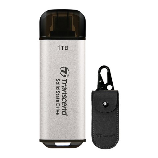 트랜센드 초소형 USB-C 외장SSD ESD300 + 전용 파우치 세트