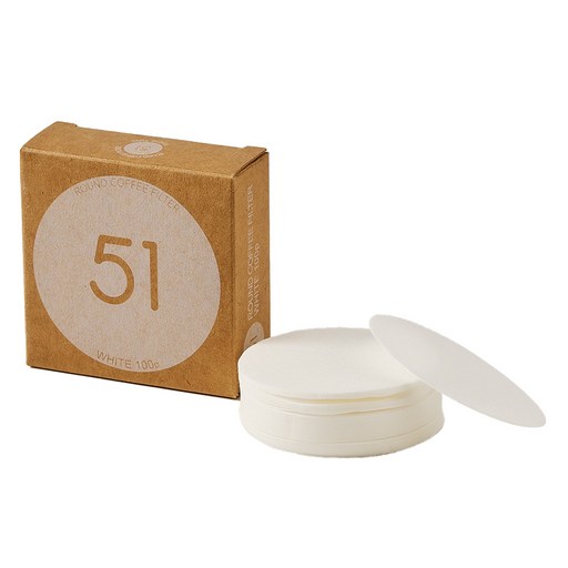 빈플러스 라운드 커피 필터 화이트 51mm