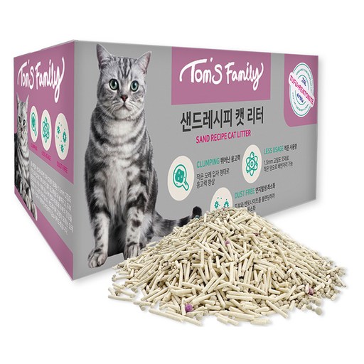 톰스패밀리 샌드레시피 캣 리터 두부 & 벤토나이트 6p 12kg