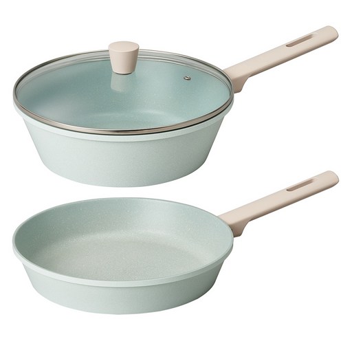 파이렉스 인덕션 세라믹 제이드 IH 궁중팬 28cm + 프라이팬 28cm + 뚜껑 세트 3개