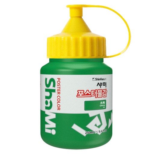 샤미 신한화구 포스터 컬러 물감 Bottle 64 짙은 초록