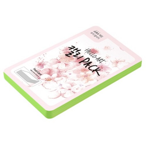 종이문화 헬로우 아트 캘리팩 두꺼운 스므스 엽서 200g 10 후레쉬그린