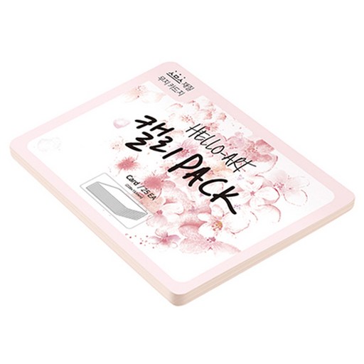종이문화 헬로우 아트 캘리팩 두꺼운 스므스 카드 200g 22 라이트핑크