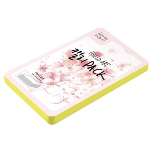 종이문화 헬로우 아트 캘리팩 두꺼운 스므스 엽서 200g 08 브라이트옐로우