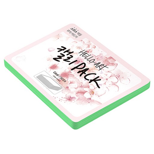 종이문화 헬로우 아트 캘리팩 두꺼운 스므스 카드 200g 11 딥그린