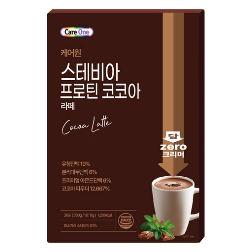 케어원 스테비아 프로틴 코코아 라떼 스틱