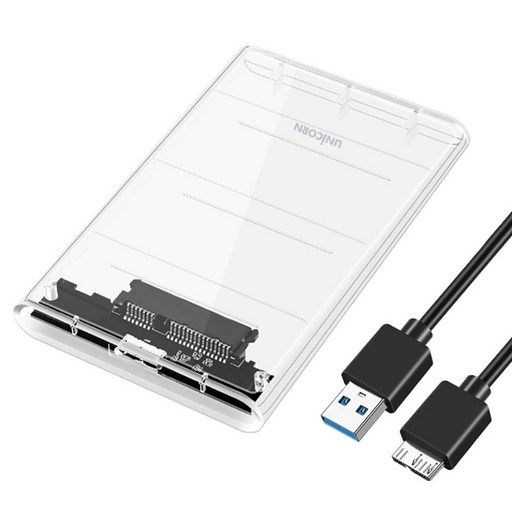 유니콘 A타입 2.5인치 USB3.1 HDD SSD 외장하드케이스 HD-6000G