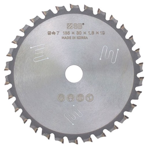 SB 금속 원형톱날 30날 GTH00002 185mm x 1.8mm x 19mm