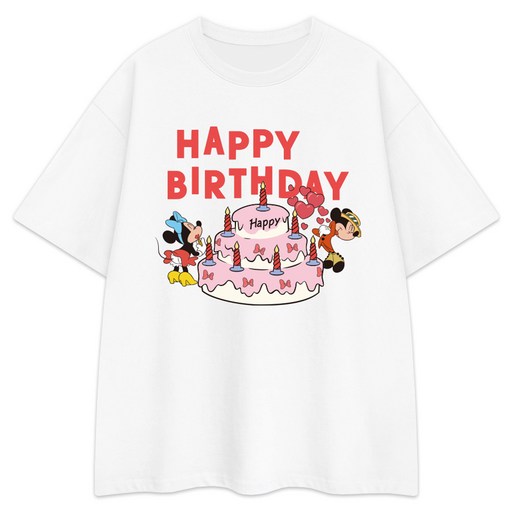 Little rabbit 男款透氣家庭D生日快樂短袖T恤