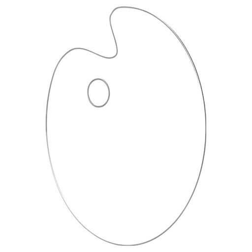 하태스몰 모던한 미술팔레트 타원형 플레이트 투명 라지 2mm