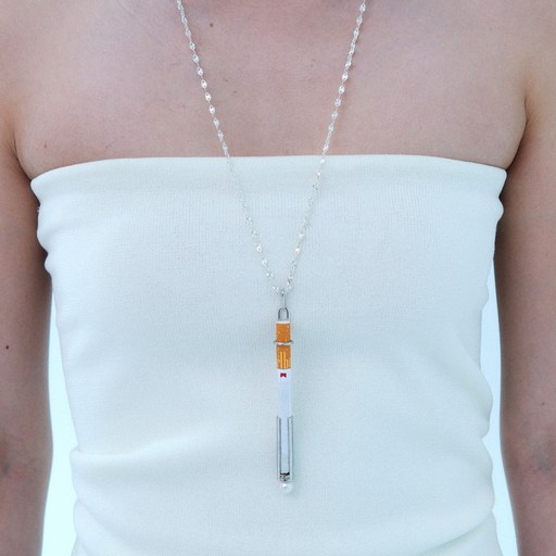 로울 여성용 Cigarette holder necklace