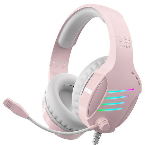 아이리버노이즈캔슬링 마이크 레이보우 LED USB 게이밍 헤드셋