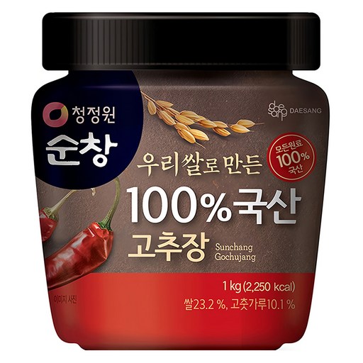 청정원순창 우리쌀로 만든 100% 국산 고추장
