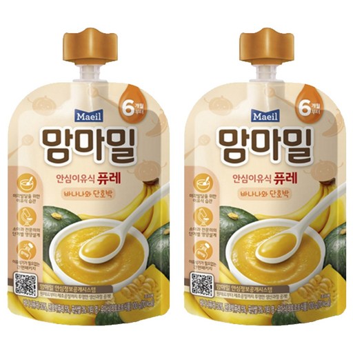 맘마밀 안심 이유식 퓨레 6개월부터