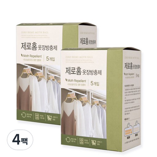 크린스타 제로홈 옷장방충제 시트로넬라 5p