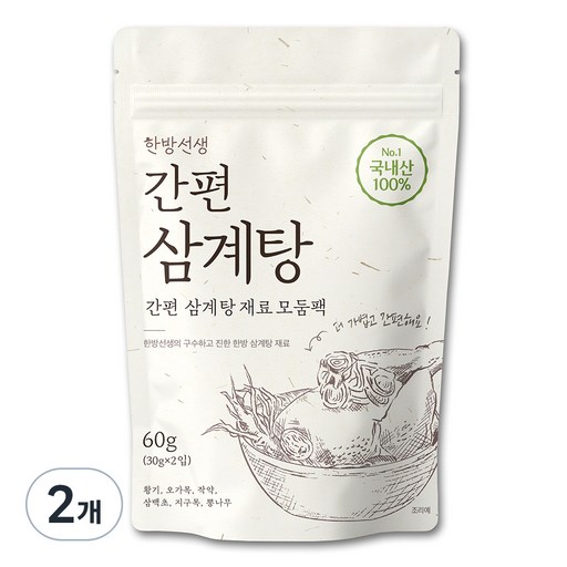 한방선생 국산 간편 삼계탕 재료