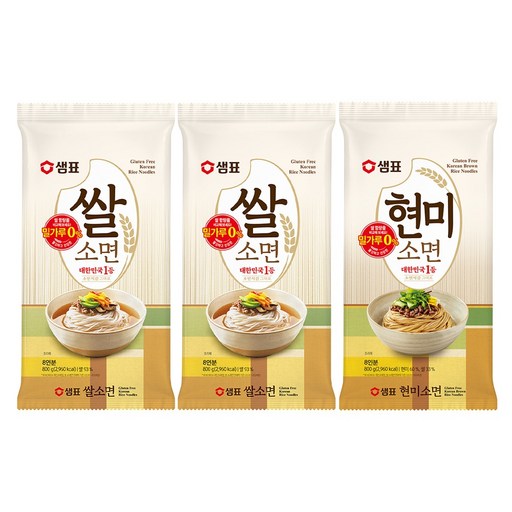 샘표 쌀 소면 800g 2p + 현미쌀 소면 800g