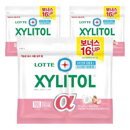 롯데자일리톨 알파 입안촉촉 피치