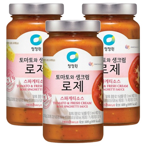 청정원 토마토와생크림 로제 스파게티소스