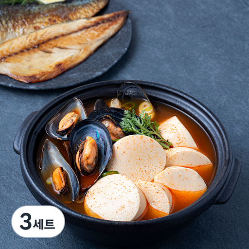 바다자리 정식 순두부찌개와 국산 고등어구이 2~3인분