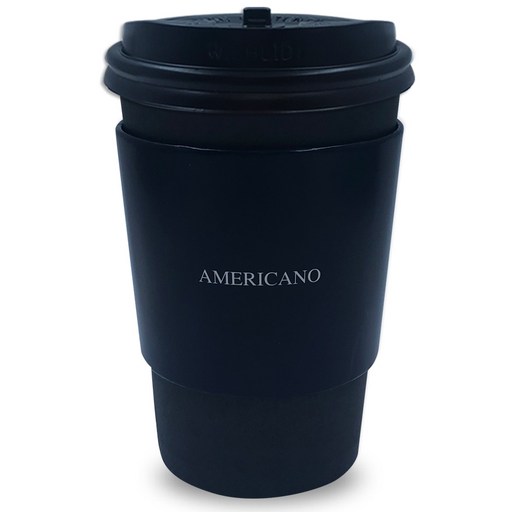 투고팩 블랙 에어 컵홀더 100p + 종이컵 380ml (13온스) 100p + 개폐형뚜껑 100p
