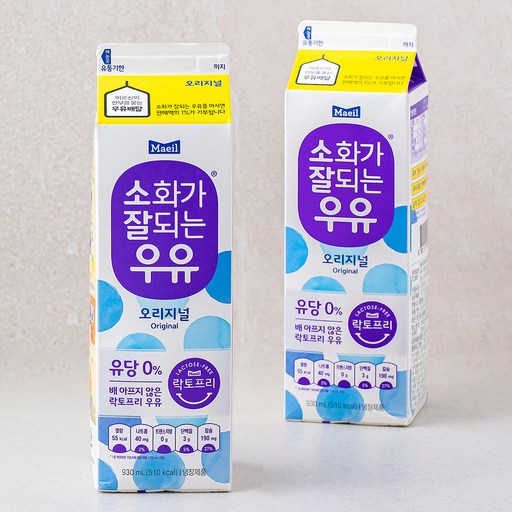매일우유 소화가 잘되는 우유 930ml 2개 유리병 최고 품질
