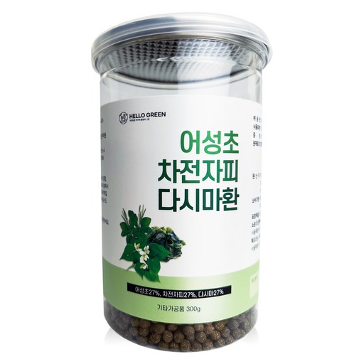 헬로우그린 어성초 차전자피 다시마환