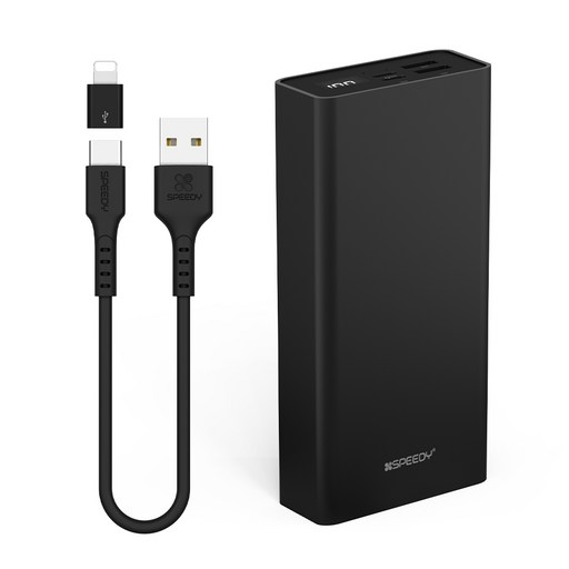 스피디 슬림핏 대용량 보조배터리 30000mAh + C타입 케이블
