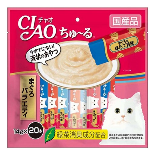이나바 고양이 챠오츄르 버라이어티 간식, 참치, 280g, 1개 - 반려동물 추천 상품