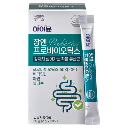 하이뮨 장엔 프로바이오틱스 장까지 살아가는 착붙 유산균 60g
