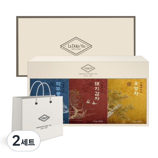 라돌체비타 프리미엄 전통차 3종 선물세트 + 쇼핑백