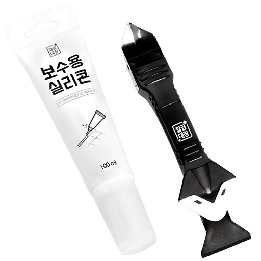 깔끔대장 긁어보게 스크래퍼 + 보수용 실리콘 세트