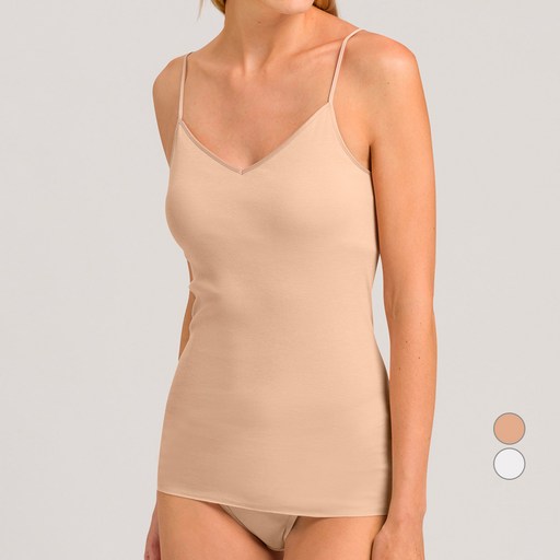 한로 여성용 통기성 Cotton Seamless 패디드 스파게티 탑 71605