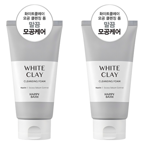 해피바스 화이트 클레이 모공 클렌징폼