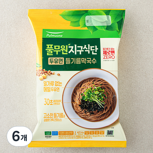 풀무원 지구식단 메밀 두유면 들기름막국수 2인분