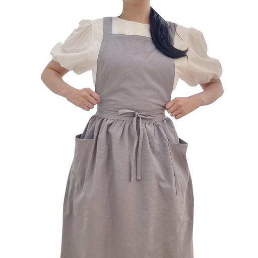 젊은이마켓 린넨 모던 앞치마 A
