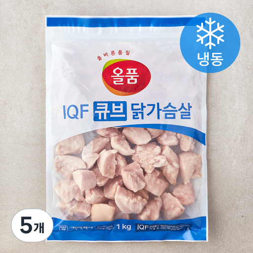 올품 IQF 큐브 닭가슴살 (냉동)
