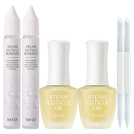 반디BANDI 네일스파 3 Step 큐티클 케어 키트 리무버 15ml + 펜 푸셔 + 오일 7ml 세트