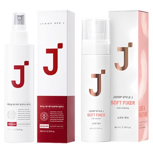 제이숲 레드제이 힐링픽서 플러스 헤어스프레이 200ml + 스타일제이 소프트 픽서 볼륨 헤어 스프레이 80ml