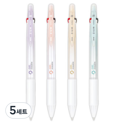 자바펜 지움3겔 지워지는 볼펜 4종 세트 0.5mm