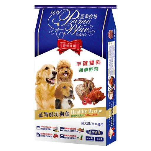 LCB 藍帶廚坊 成犬/全犬種用 乾飼料, 羊雞雙寶, 15kg, 1袋