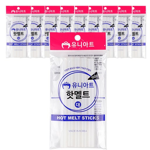 유니아트 스틱형 핫멜트 접착제 대 흰색 5p