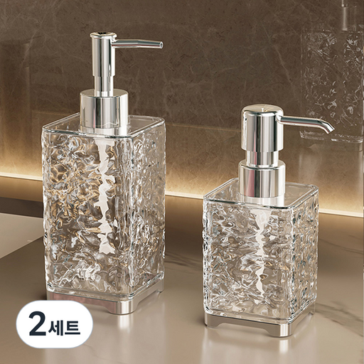 모나코올리브 샹드리에 사각 세제 디스펜서 300ml + 400ml 세트