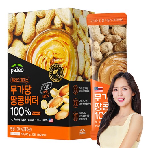 팔레오 무가당 땅콩버터스틱 100%