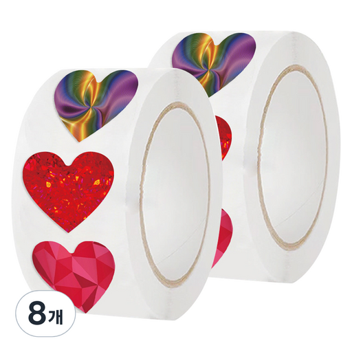 포텐키트 장식의 데코테이프 샤이닝 하트 2.5cm 500p