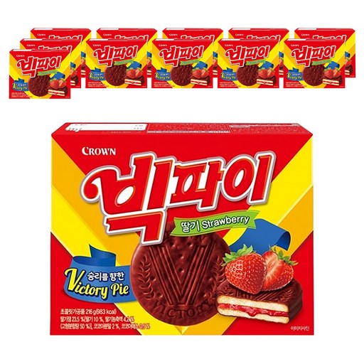 크라운 빅파이 딸기, 216g, 5개