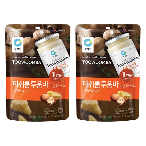 청정원 싱글 파우치 머쉬룸 투움바 파스타 소스